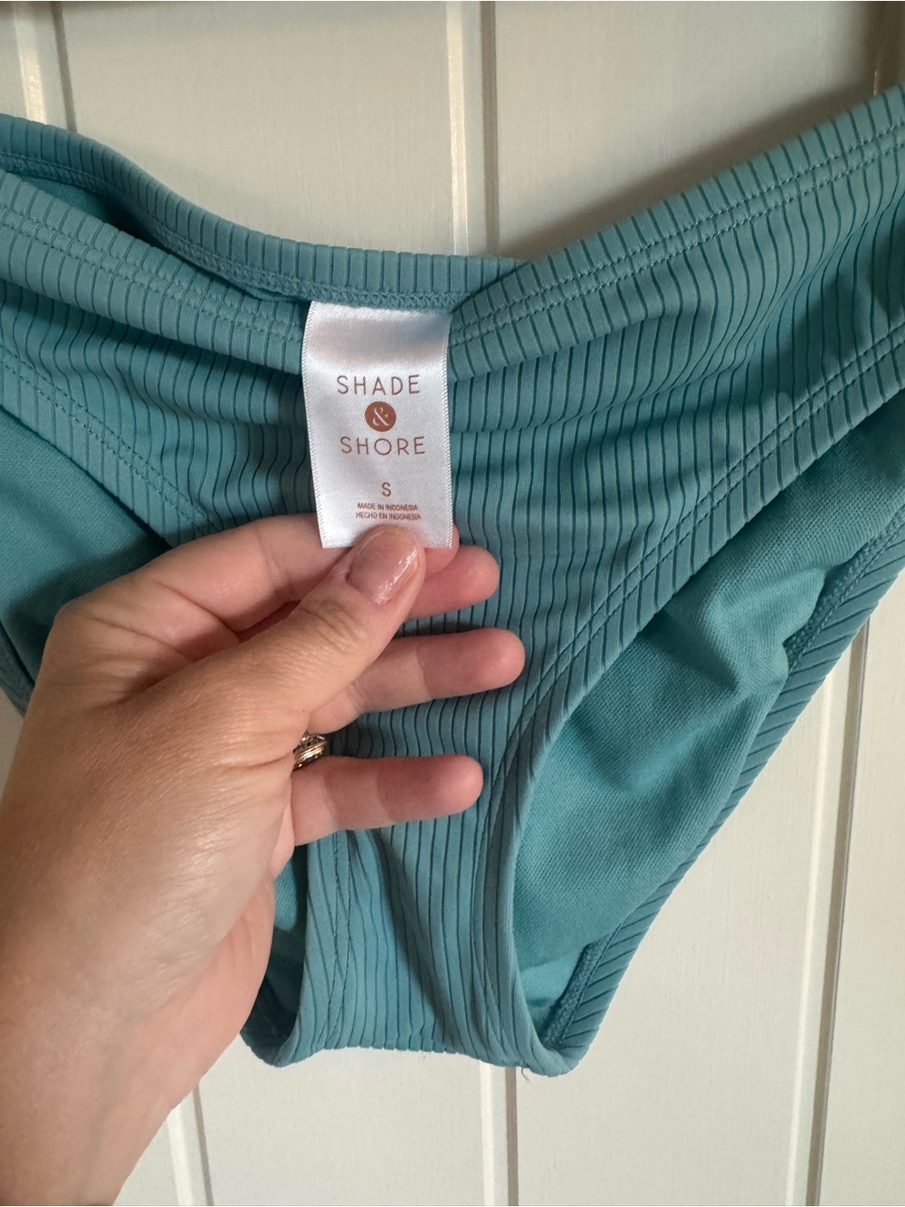 Shade & Shore Ribbed Bikini Bottom size Small - Picture 2 of 7